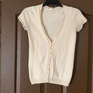 J.crew cashmere cardigan, blush, M